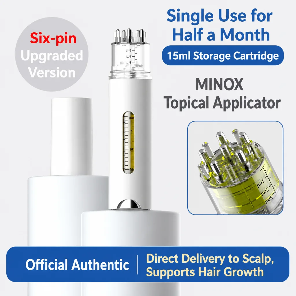 15ml Auslaufsicherer Minoxidil-Kopfhautapplikator-Roller, Tragbarer Haarwurzel-Massagekamm für Haarwuchsserum und Nährstofföl – Detail 5