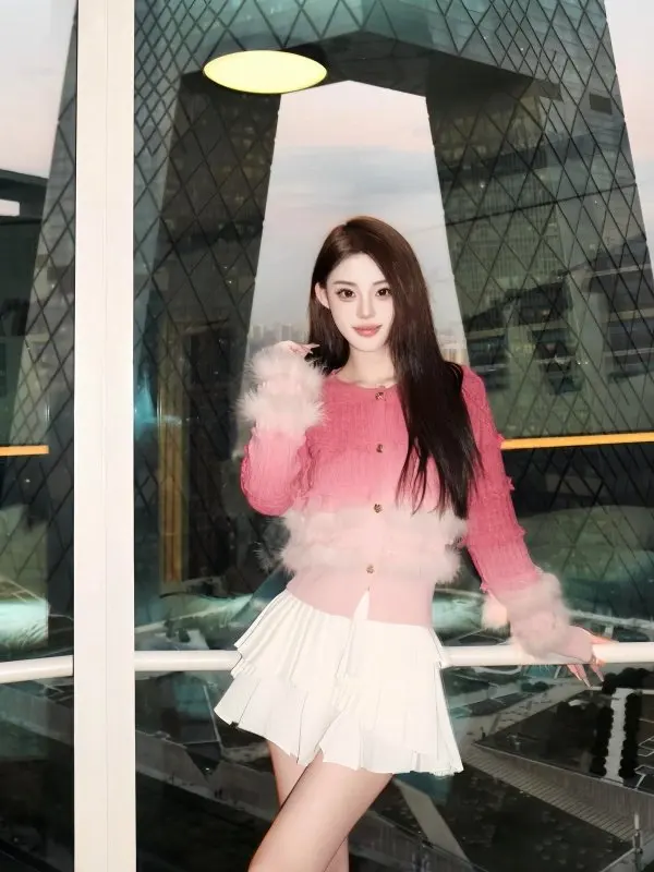 

Trendy adient Aosphere Knitted Sweater Women's Outerwear Winter New Design Small irt Soft Medium Thin Long Sve