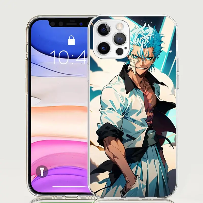 Grimmjow 6 Bleachเคสโทรศัพท์สําหรับiPhone 16 15 Plus 11 14 Pro Max 13 12 Mini XS X XR 7 8 + SEรูปแบบที่กําหนดเองcoqe Cover