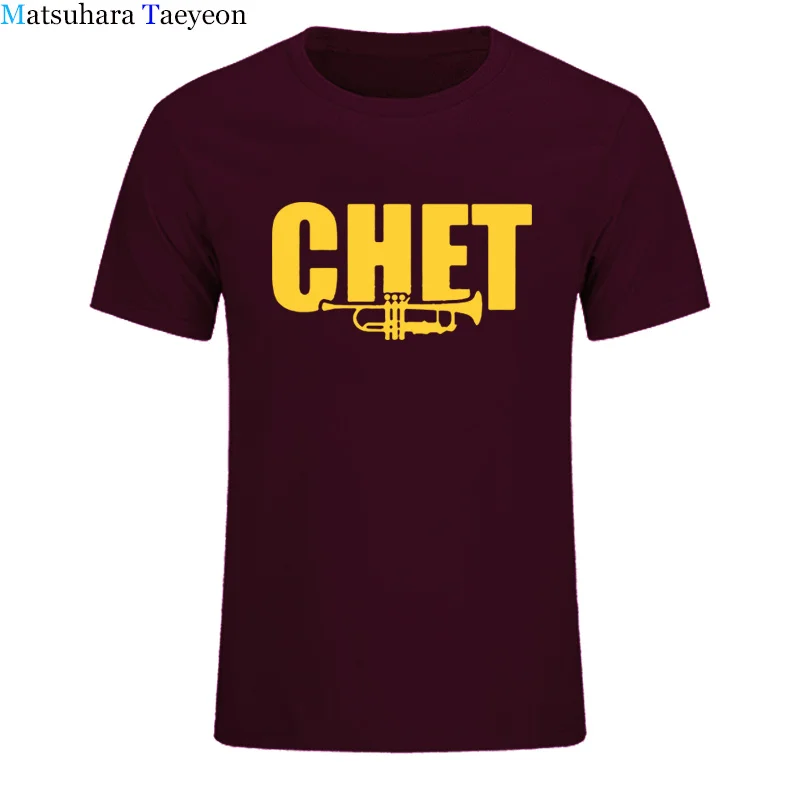 Fashion Cool Summer Men T shirt Funny T Shirts Cotton tshirt Jazz Chet Baker Printed T-Shirt Men\'s Clothing