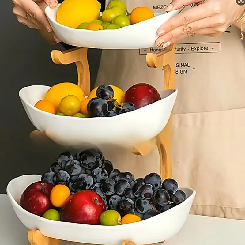 

НОВАЯ гостиная, дома, трехслойная пластиковая тарелка с фруктами, блюдо для закусок, современная подставка, салатница, корзина для сушки конфет, торт