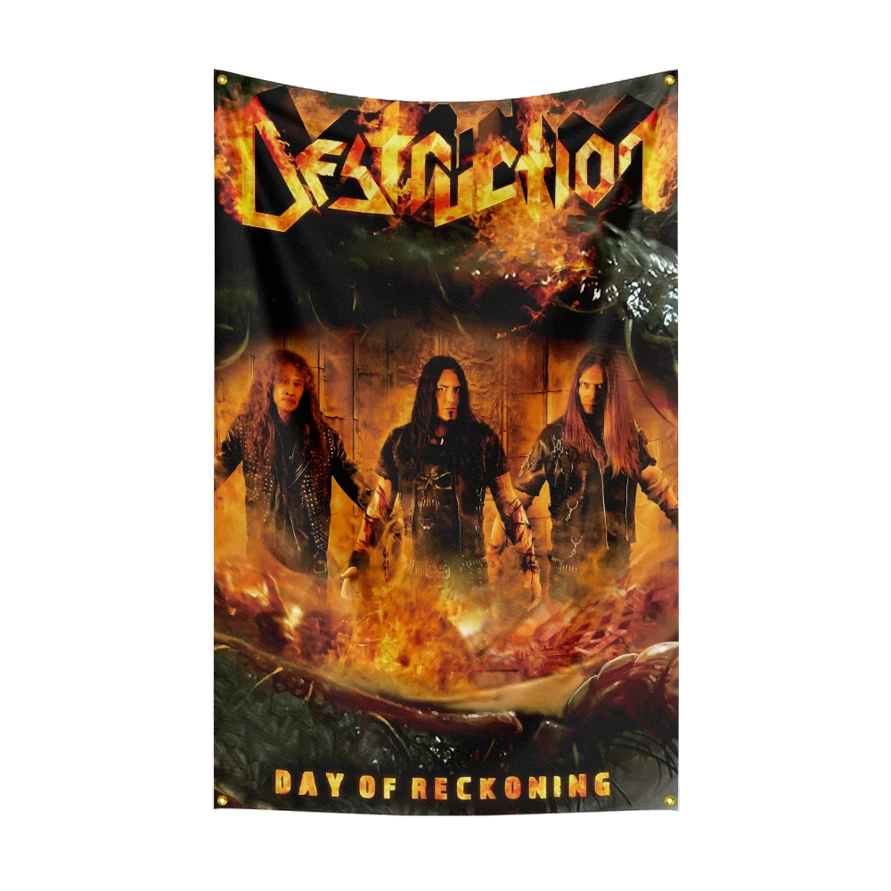 3x5 Ft Heavy Rock Band-D-Destructions Flag Polyester Digital Printing Banner for Bedroom Wall Art Out Door Tapestry Decoration