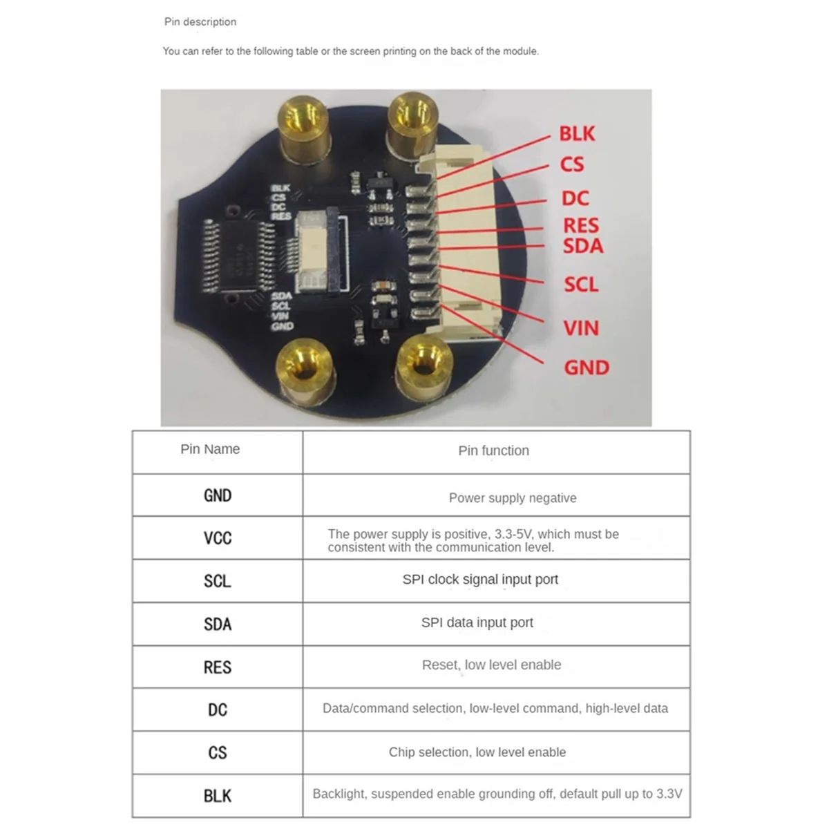 1.28 بوصة IPS اللون TFT وحدة عرض إل سي دي 1.28 بوصة RGB LED شاشة مستديرة 240x240 GC9A01 محرك 4 سلك واجهة SPI