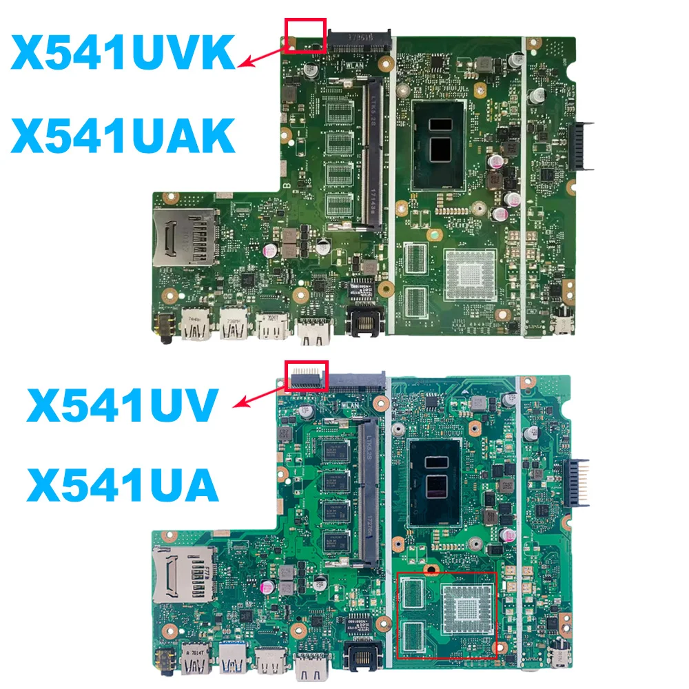 X541UA Mainboard for ASUS X541UAK X541UVK X541UV Laptop Mainboard with i3 i5 i7-6th/7th Gen CPU 4GB/8GB RAM DDR4 Fully tested