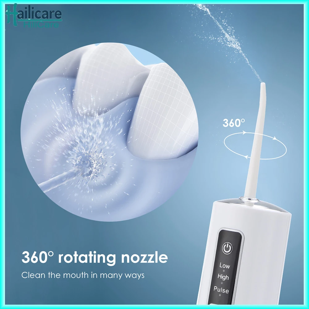 

Dental Oral Irrigator Household Water Flosser Oral Cleaning Machine USB Rechargeable Portable Waterproof for Travel Teeth Clean