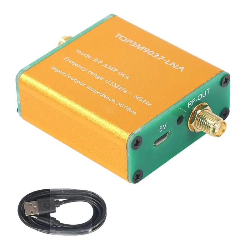 T23C Low Noise Amplifier 100K-6Ghz Full Band 20DB LNA RF Power Preamplifier Professional Software Defined Radio Durable NO Batte