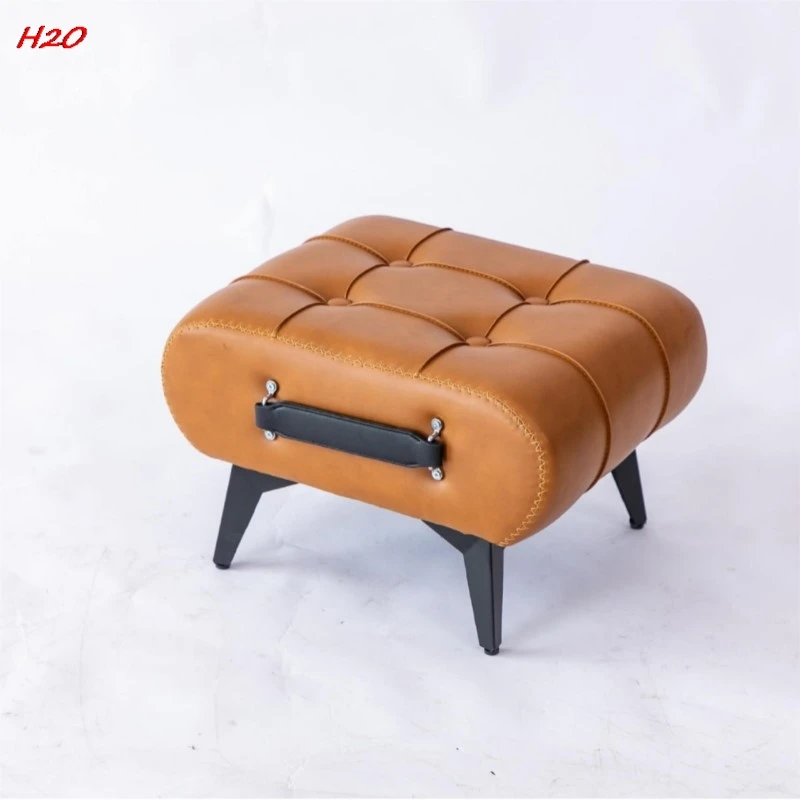 H2O Shoe Stool Porch Stool Leather Sofa Stool Leather Stool Bed End American Light Luxury Italian Fashion Shoe Stool Hot New