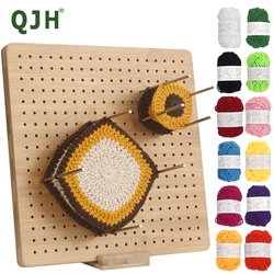 S/M/L Bamboo Wooden Board and Yarn, Knitting Crochet and Granny Squares Blocking Board  - Crochet Gift for Granny Square Lovers