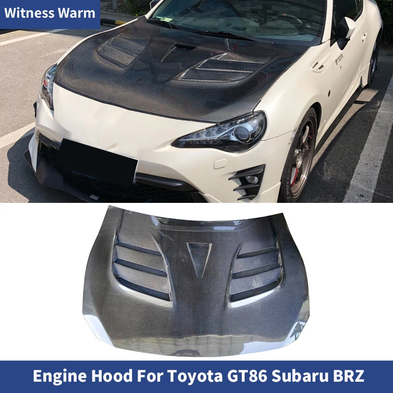 for Gt86 Brz Real Carbon Fiber Car Front Bumper Engine Hoods Cover for Toyota Gt86 for Subaru Brz Bonnets 2013 2014 2015 2016 17