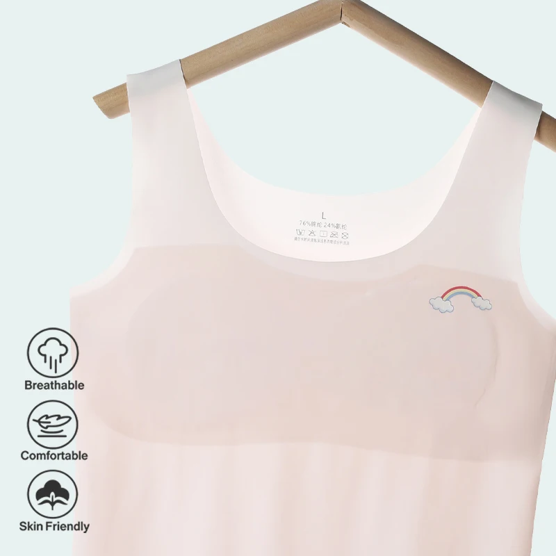 Underwear for female students during the first stage of development, breathable and anti protrusion point for girls, vest for gi