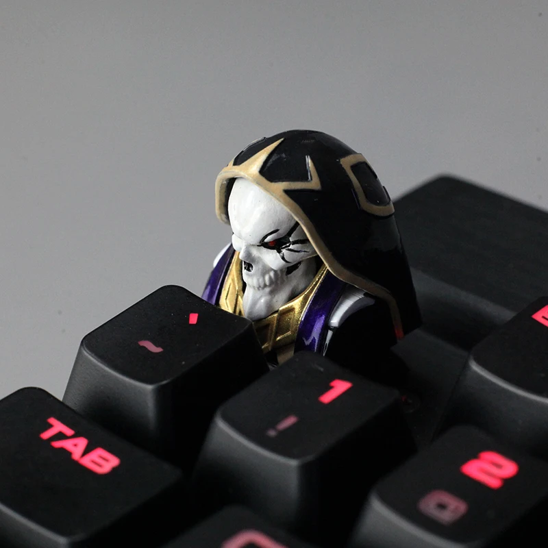 Overlord Ainz Ooal Gown Keycap 3D Resin Point Keycap Personalized Custom Handmade Mechanical Keyboard 1 Pc Artisan Key Cap Gift