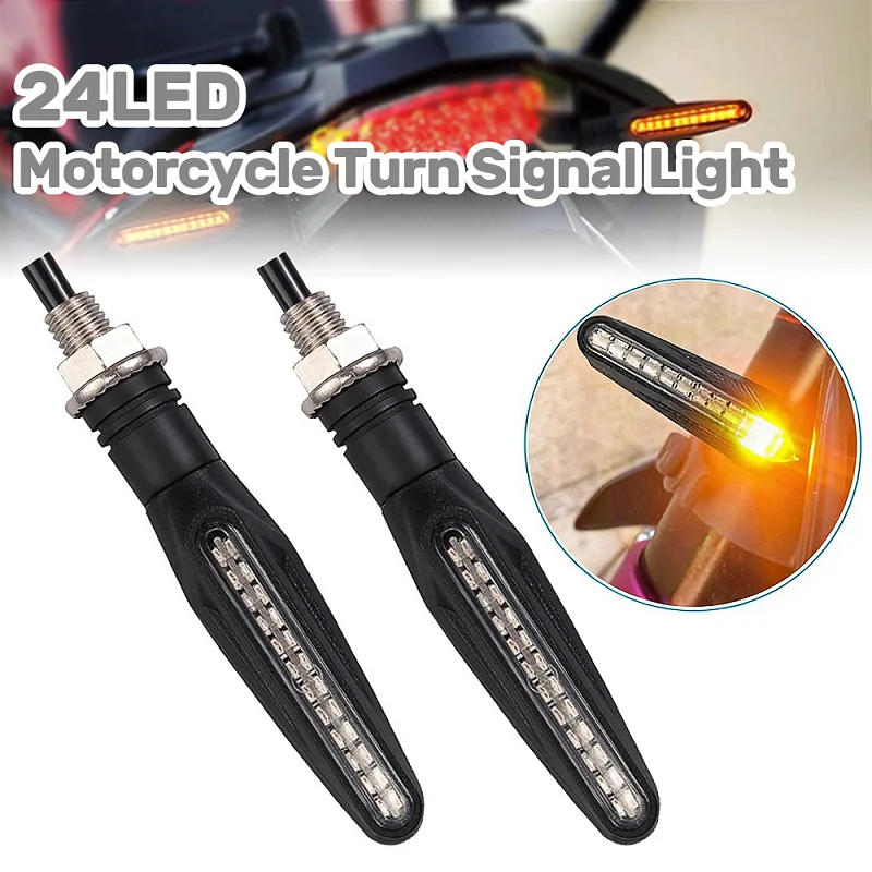 12V Motorcycle LED Turn Signal Lights Multi-Function Waterproof Indicator Blinkers Good-quaility With Running Brake Lamp