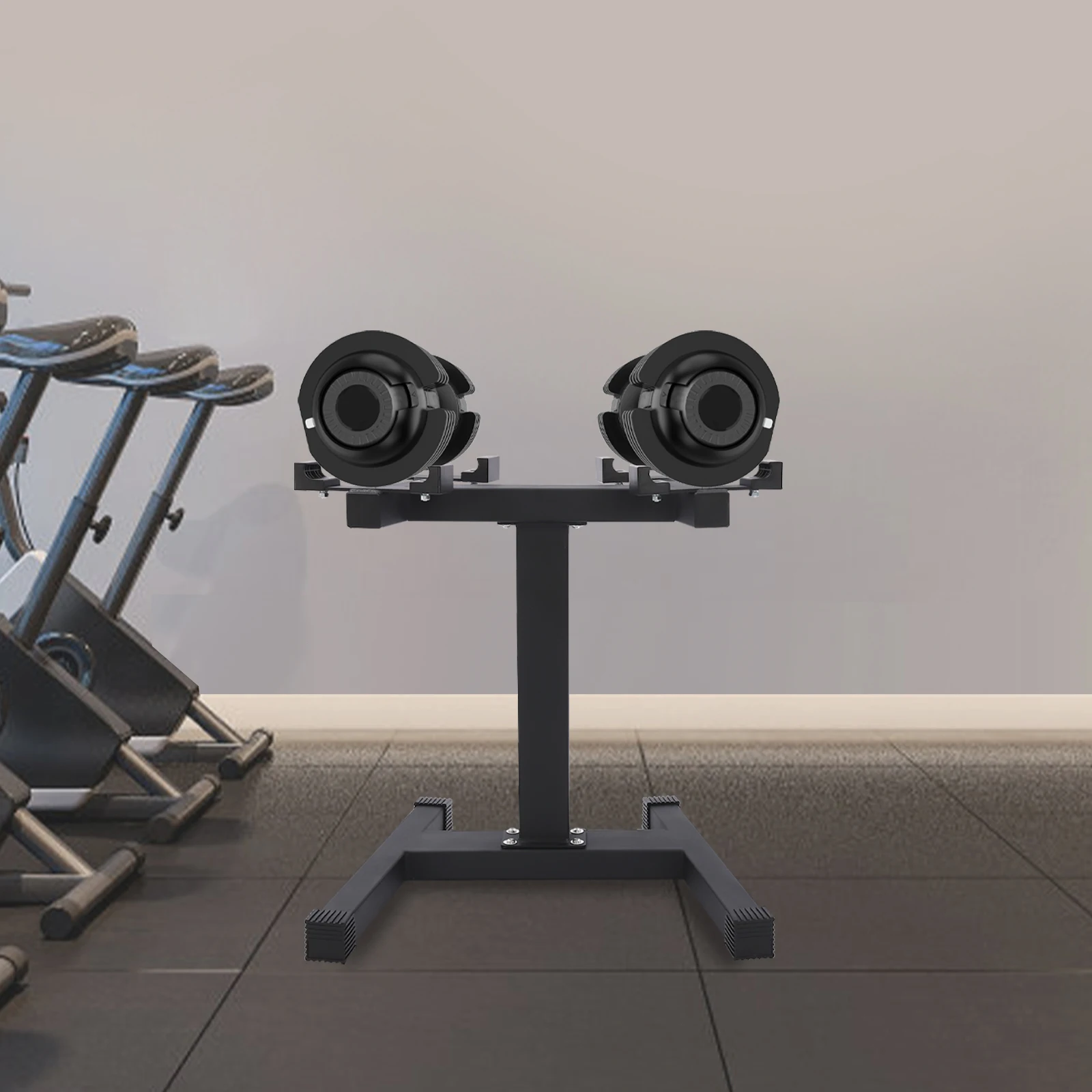 Kurze Hantelständer, freistehender Hantelständer für bis zu 136 kg Belastung, multifunktionaler Langhantelständer für Zuhause, Büro, Fitnessstudio NEU