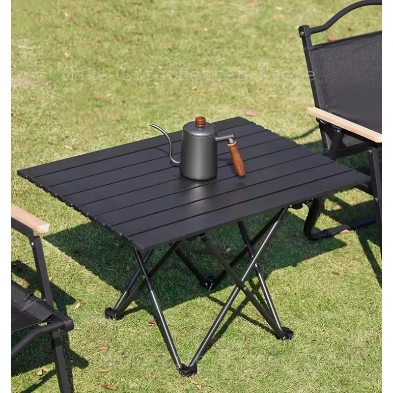 Black Portable Folding Table Foldable Outdoor Camping Table Folding Hiker Tourist Table Aluminium Climbing Tables