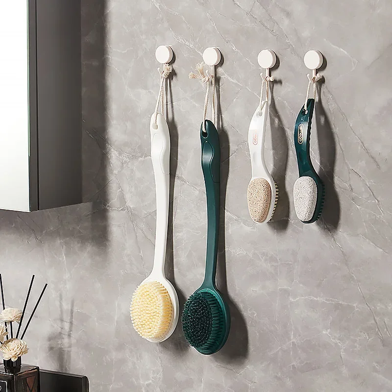 

Щетка для ванны премиум-класса с длинной ручкой: скребок для спины с индивидуальной этикеткой для глубокого отшелушивания и мытья тела