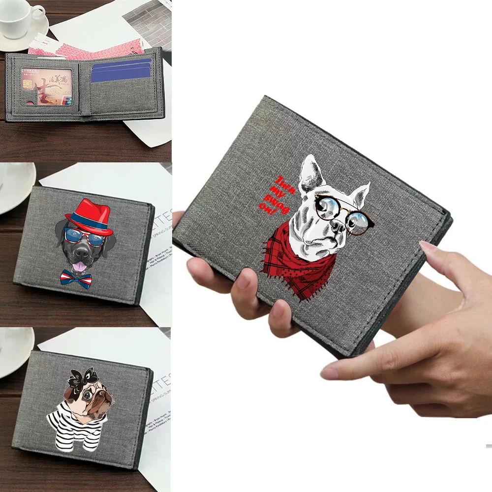 

Short Pocketbook Women High-quality Big Capacity Bank Card Storage Pack Dog Printing Series Multi-Function Personalized Purse