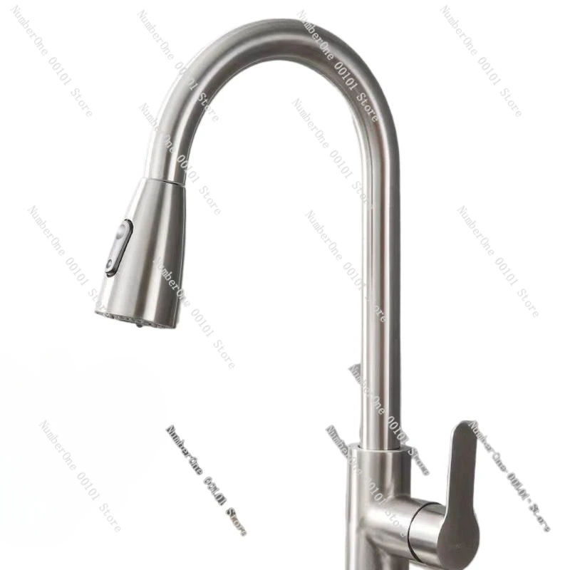 

Pull out stainless steel kitchen faucet vegetable sink