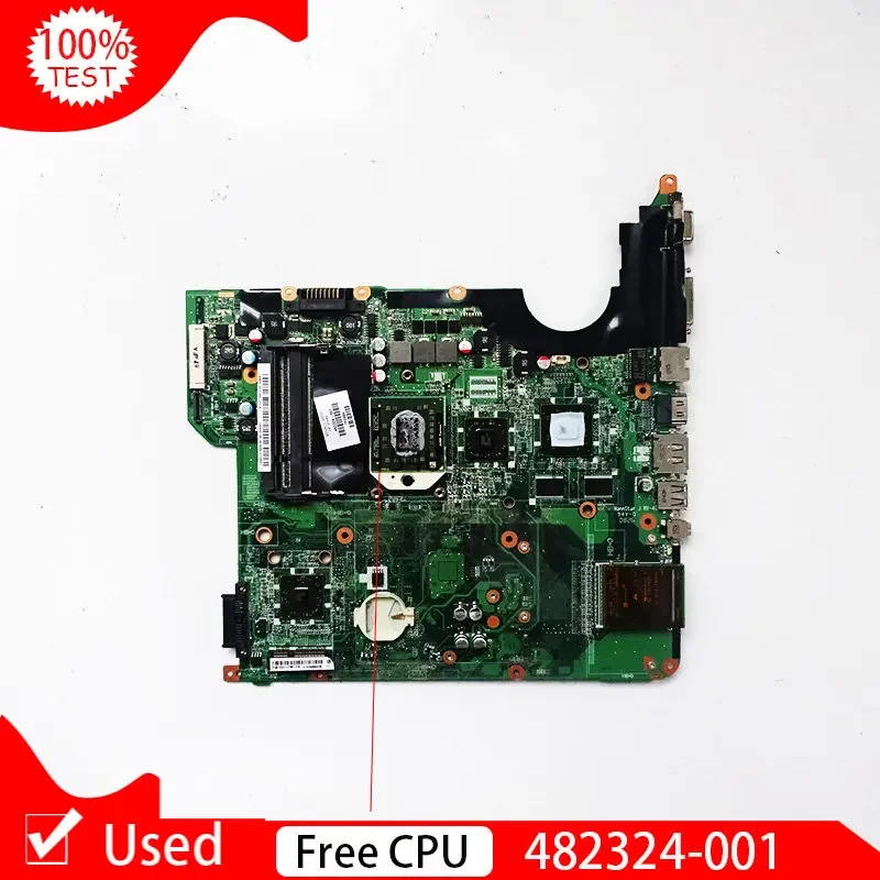 Used DV5Z-1100 For HP Pavilion DV5 Dv5-1000 DV5Z-1000 Dv5-1110ea Dv5-1124el Notebook 482324-001 Motherboard DA0QT8MB6F0