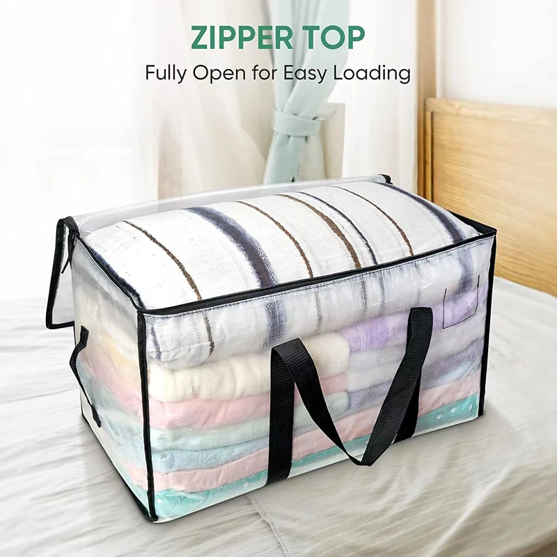 1-10PCS Large Capacity Storage Thickened Woven Material Large Capacity Clothes Quilt Storage Bag Travel Outdoor Duffel Bag