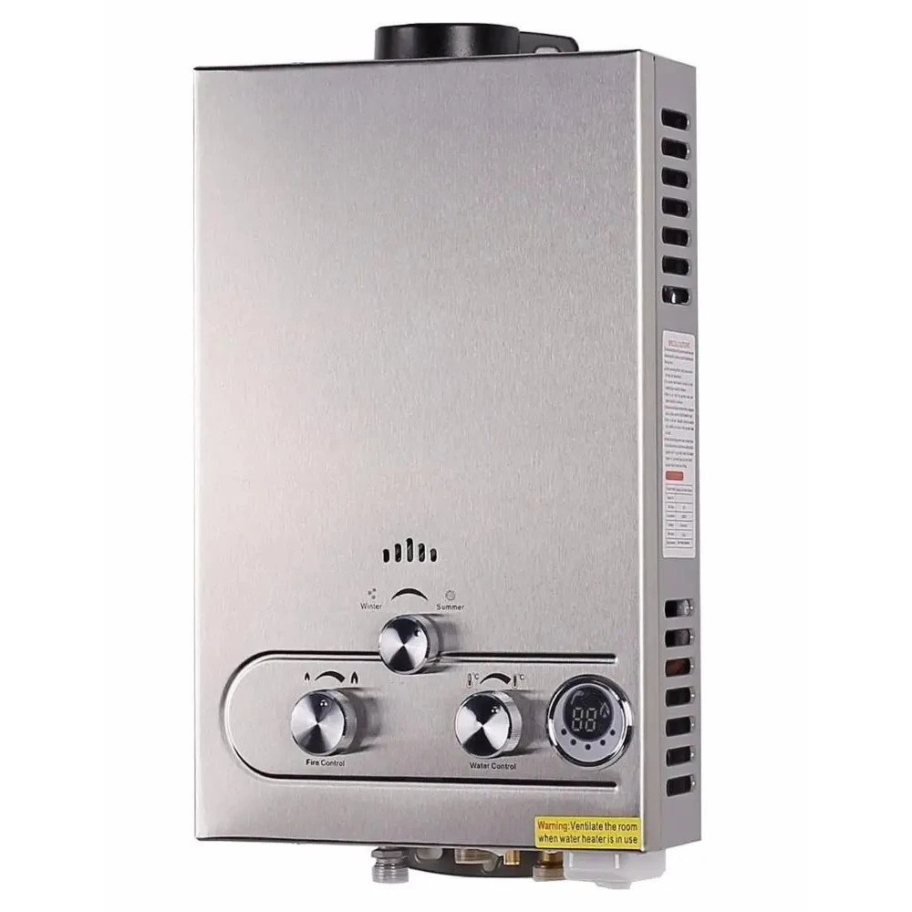 

Проточный газовый водонагреватель 6 л (природный газ/СУГ), мгновенный нагрев, медный бак