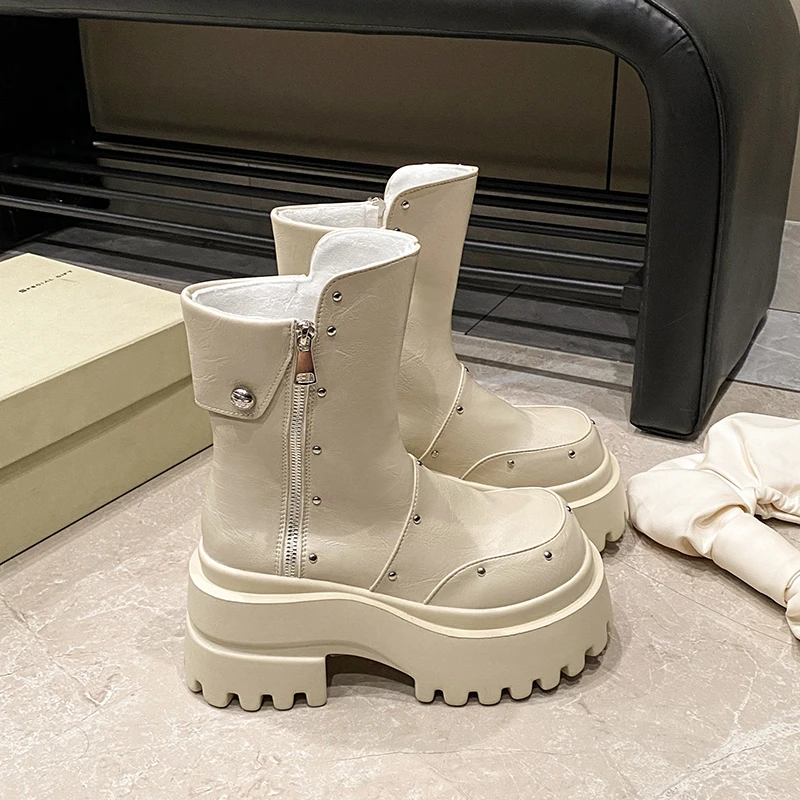 

Модная обувь, новые женские байкерские ботинки из лакированной кожи, дышащие ботинки на платформе в стиле Лолиты на молнии, новинка зимы 2021, готические ботинки в стиле ретро
