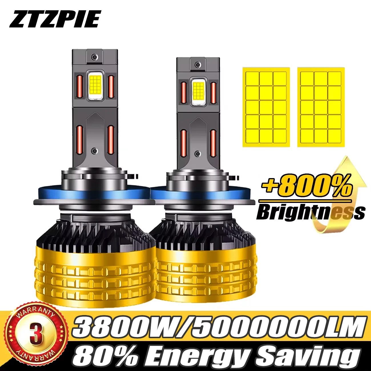 yZ[zZTZPIE 6500K H7 H4 LEDCg nCp[d CSP 9084 ԗp H11 9005 HB3 9006 HB4 H1 LED LoX wbhCg tHOv 3800W 5000000LM