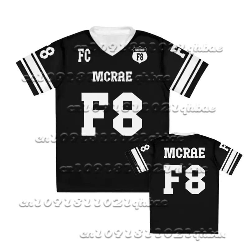 

Motorcycle Tate McRae Jersey 2025 New Spring/Summer Men Women Sportswear F8 McRae Football Jersey V-Neck T-Shirt Y2K Clothes