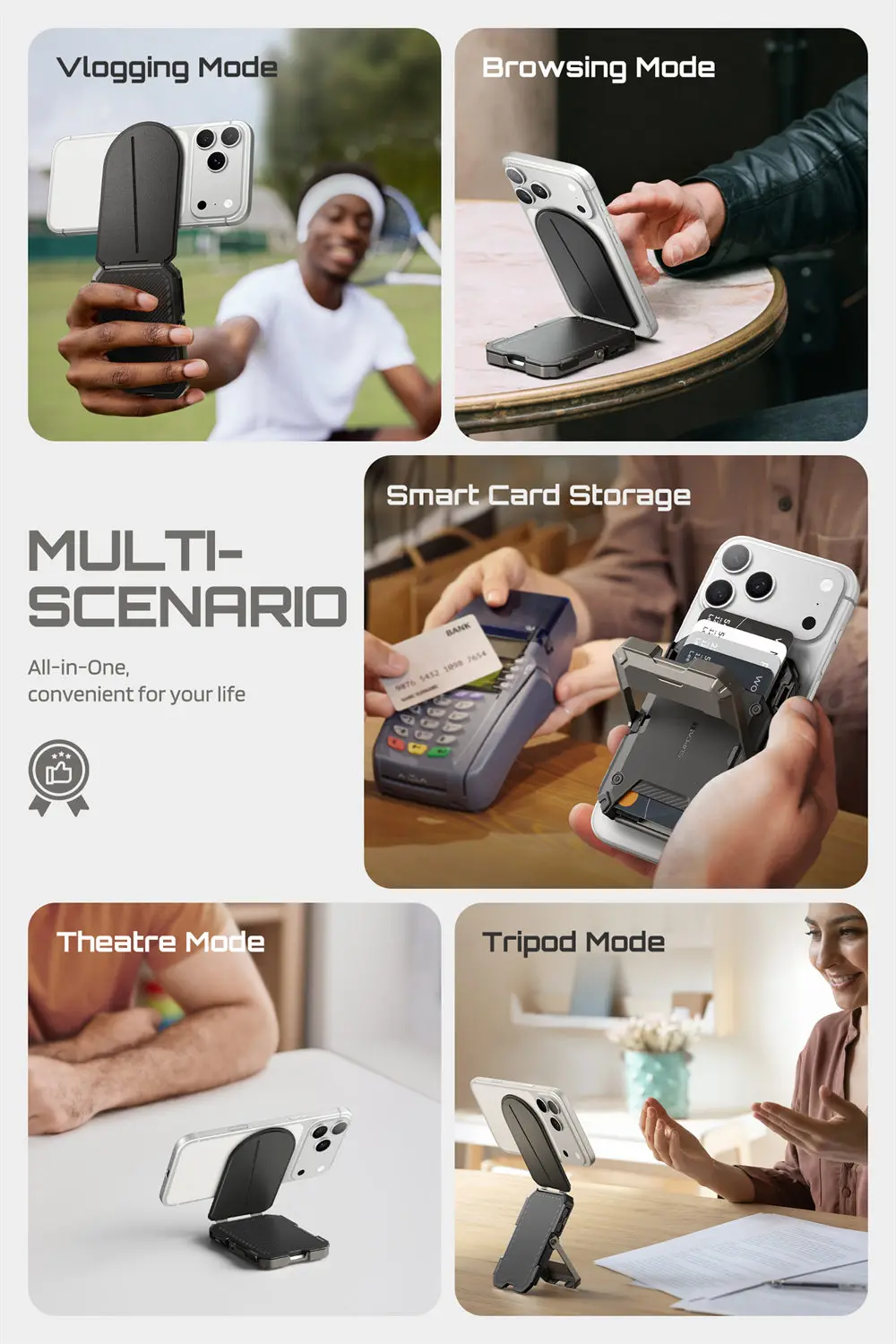 SUPCASE Trackable Magflip Magnetic Wallet with Stand Holder mit Ständer für Galaxy-Serie, für iPhone-Serie, für Z Fold 8 Ultra, für Google – Detail 13