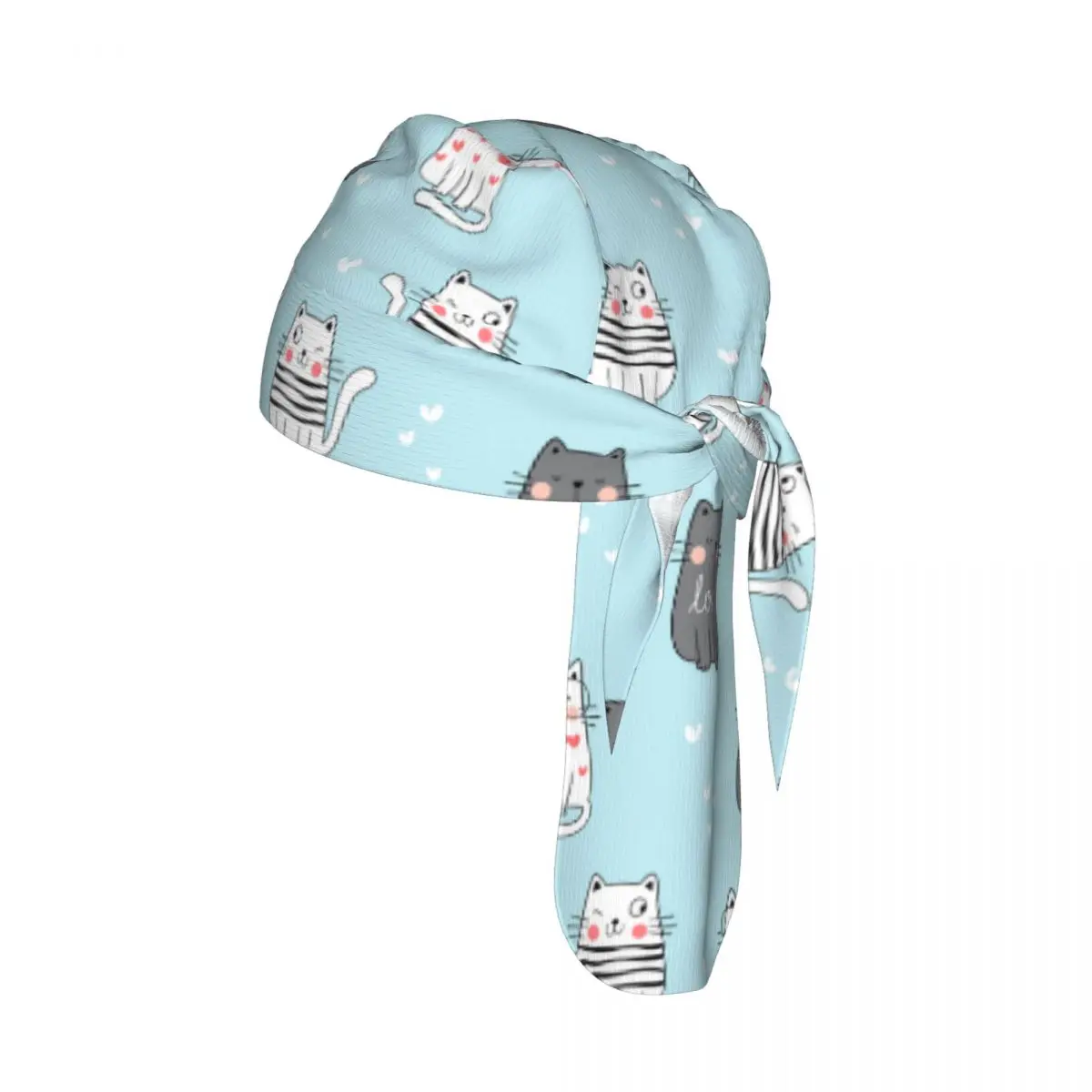 

Quick-drying Cycling Cap Breathable Wicking Bandana Cute Cat On Blue Color Outdoor Running Hiking Bicycle Headwear