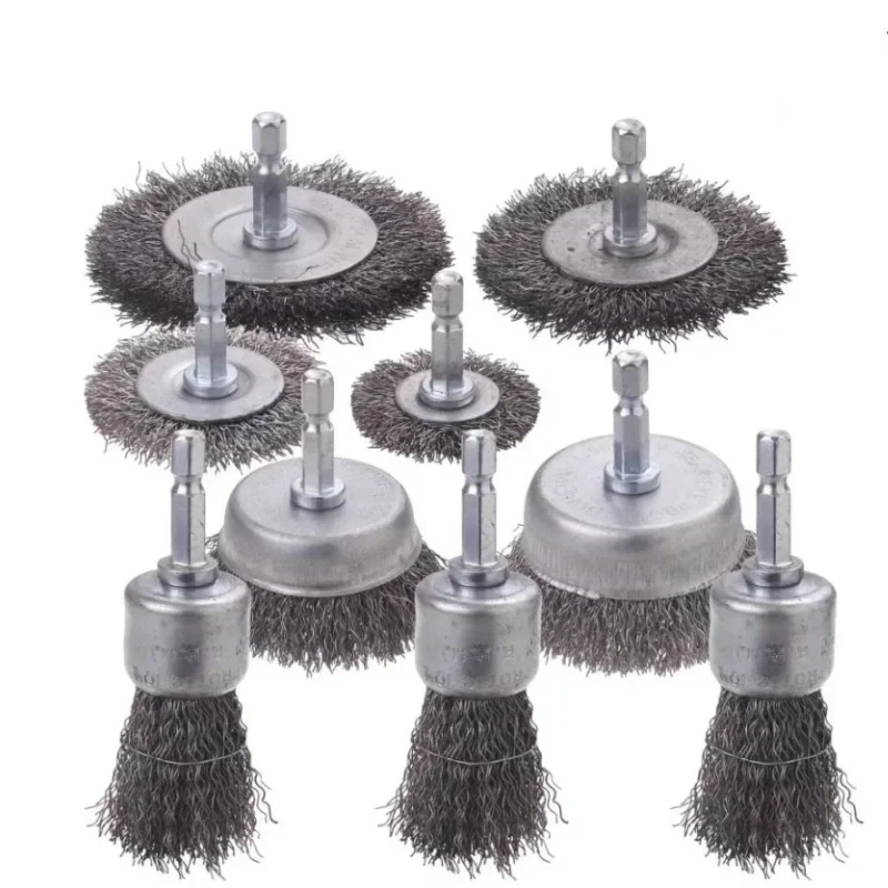 

1PC Wire Wheel Brush 100mm Polishing Grinding Brush 6mm Shank Rust Removal Cleaning For Rotary Tools Electric Grinder Tool Parts