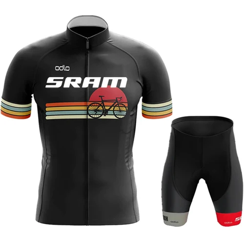 Imagen 2 del producto 2026 SRAM ciclismo hombre equipo Mtb ropa de ciclismo conjuntos de Jersey de bicicleta conjuntos deportivos para hombres ropa pantalones cortos con pechera bicicleta de carretera