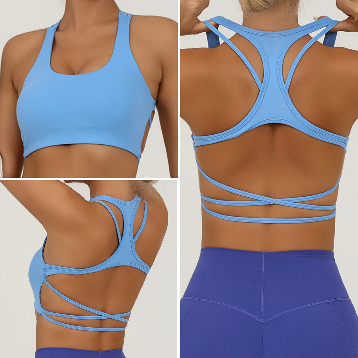

Sports Bra Women Seamless Halter Top High Support Push-up Open Beautiful back Gym wear Fitness Yoga Workout underwear crop top