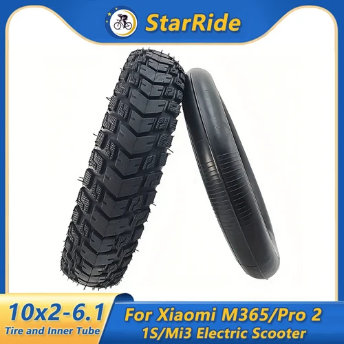 Neumático interior y exterior 10x2-6,1, neumático de 10 pulgadas para patinete Xiaomi M365/Pro 2/1S/Mi3, piezas de accesorios modificadas 10*2-6,1