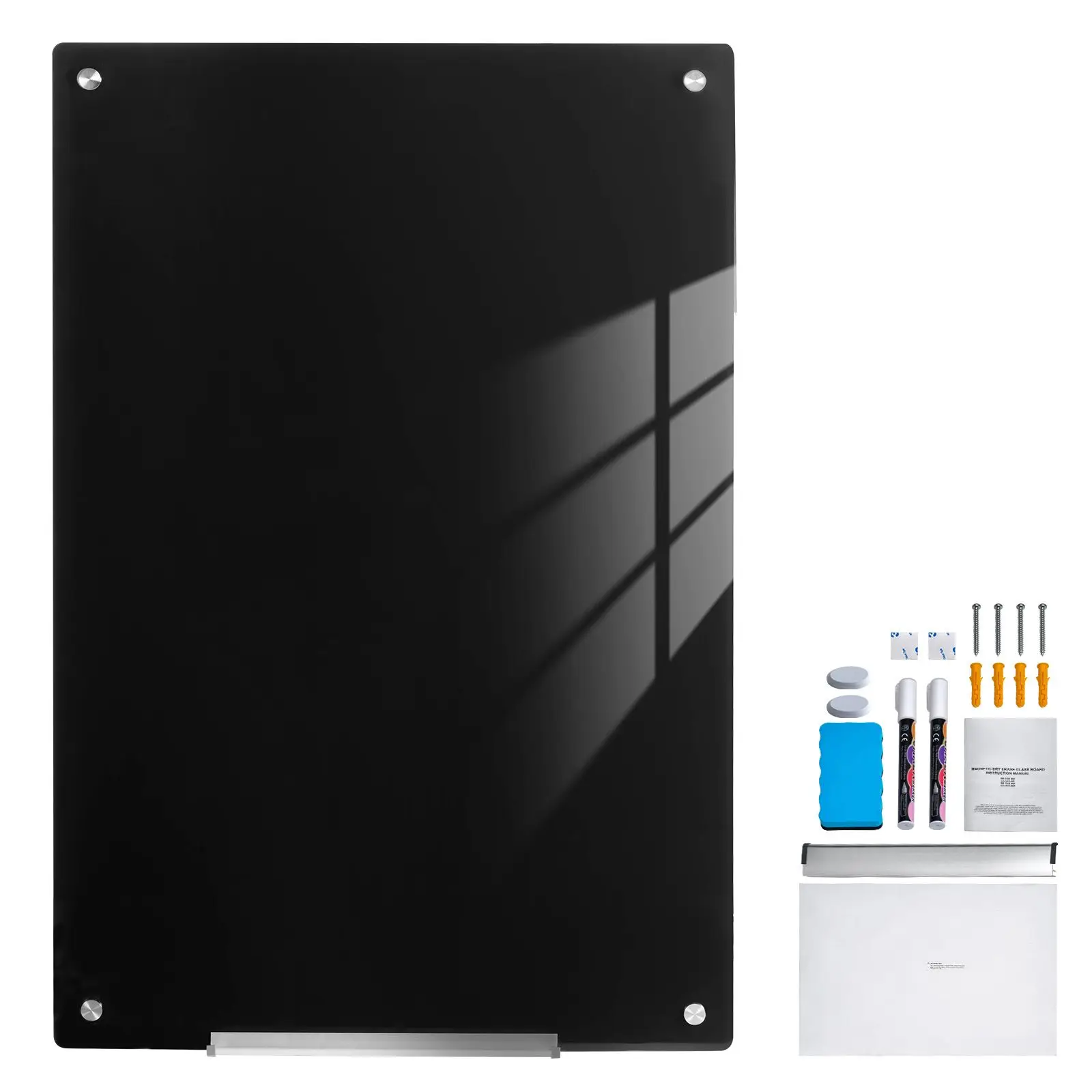 Magnetic Glass Whiteboard, Dry Erase Board 36