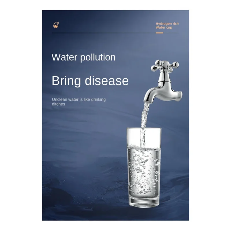 

A26F-Hydrogen Water Generator Alkaline Maker USB Rechargeable Water Ionizer Bottle Super Antioxidant ORP Hydrogen-Rich Cup