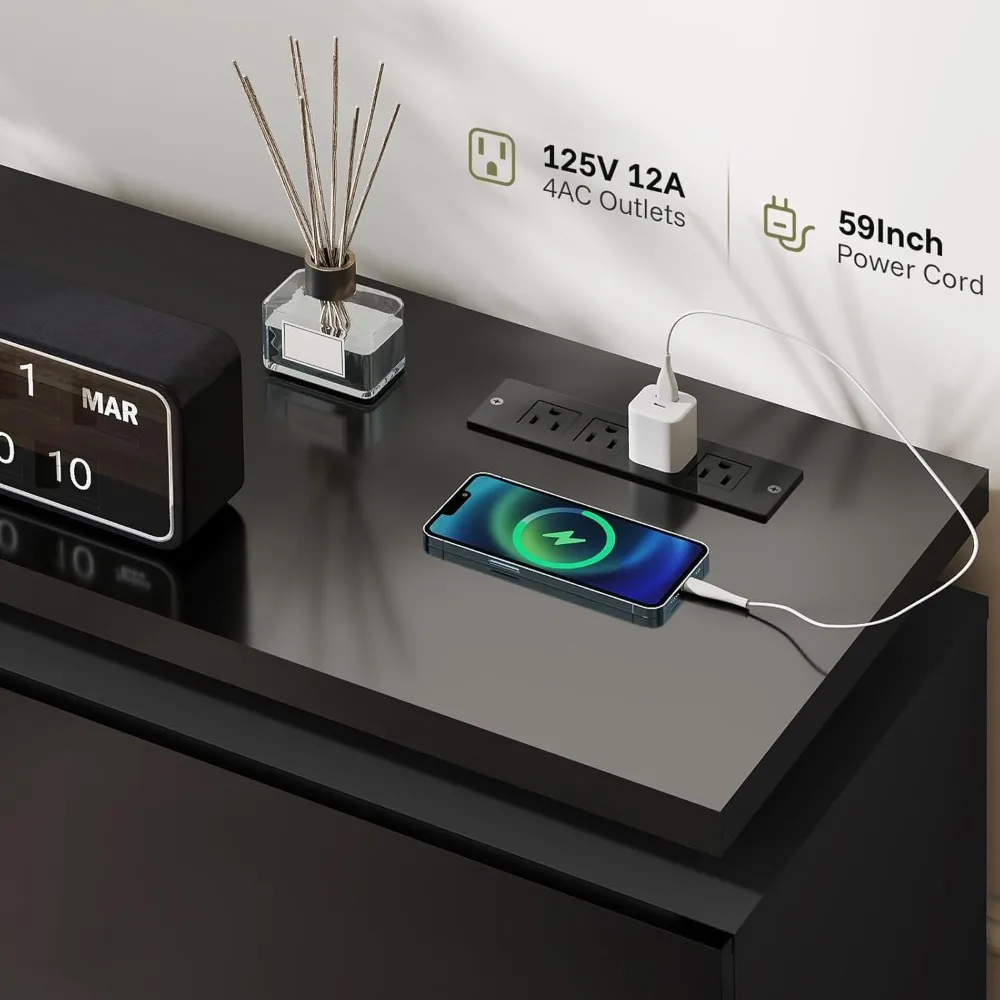 ตู้วางทีวีพร้อมเตาผิงขนาด 40 นิ้ว - ตู้วางทีวีพร้อมไฟ LED 2 ดวงสำหรับทีวีขนาด 90-95 นิ้ว - ศูนย์รวมความบันเทิงพร้อมเต้ารับไฟฟ้า 4 ช่อง