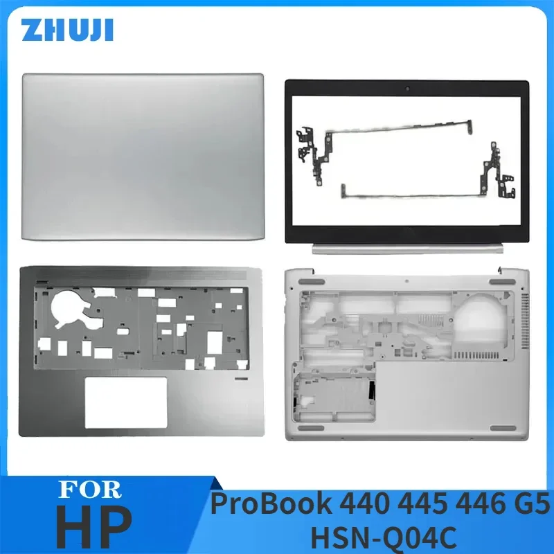 

NEW Laptop Case For HP ProBook 440 445 446 G5 HSN-Q04C LCD Back Cover/Front Bezel/Palmrest/Bottom Case/Hinges Top Housing Silver