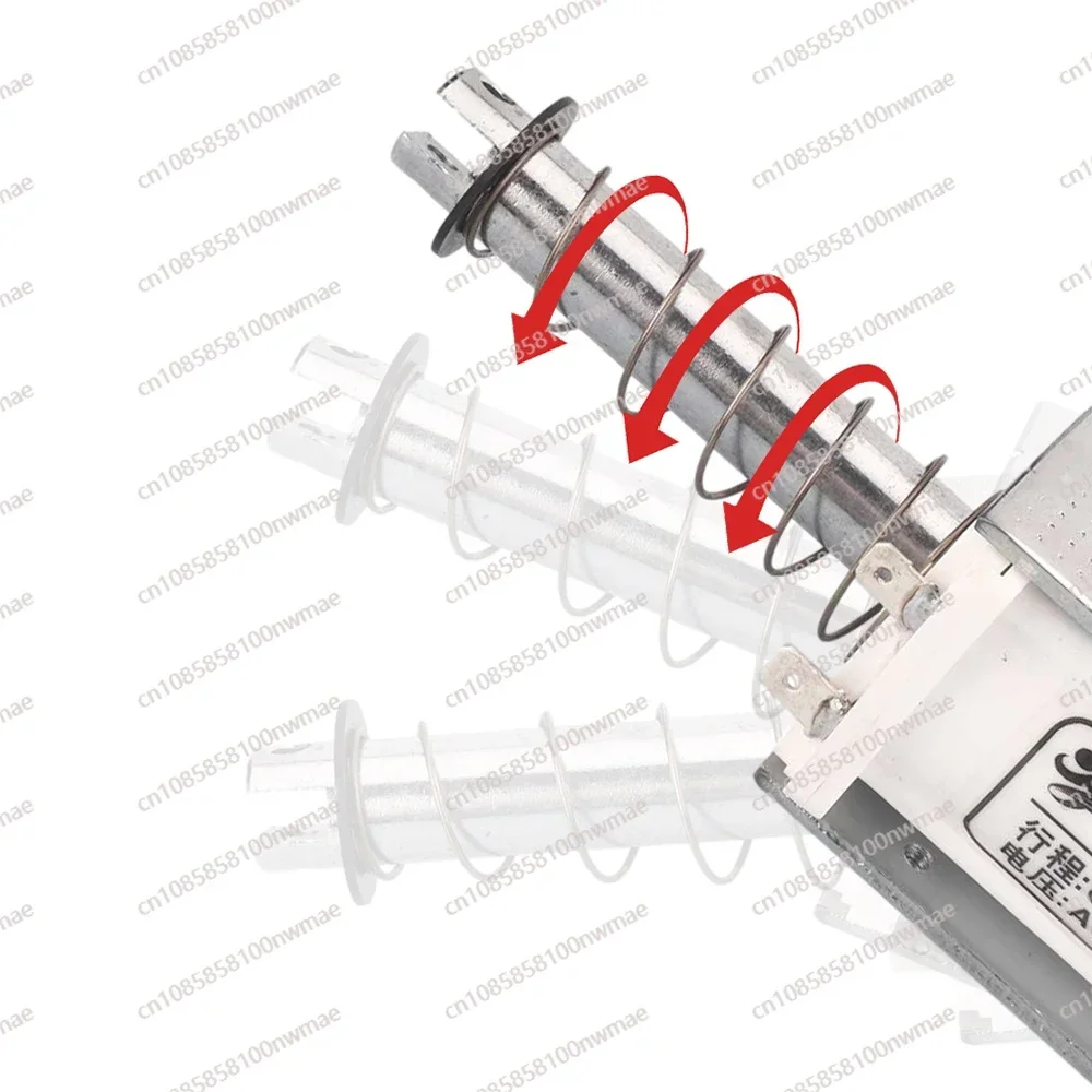 100MM Long Stroke Electromagnet Thrust 15KG Push-Pull Electromagnet DC 24V AC 220V Self-Reset