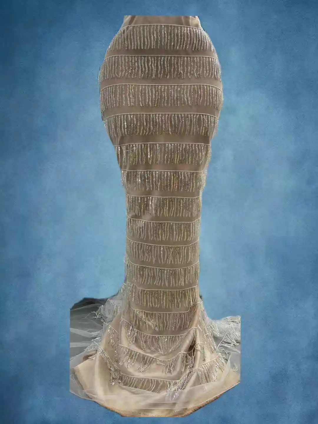 Africa Nigerian Beaded French Mesh Lace With Sequins High Quality 2025 Embroidery Lace Sequins Lace For Wedding Dresses Women