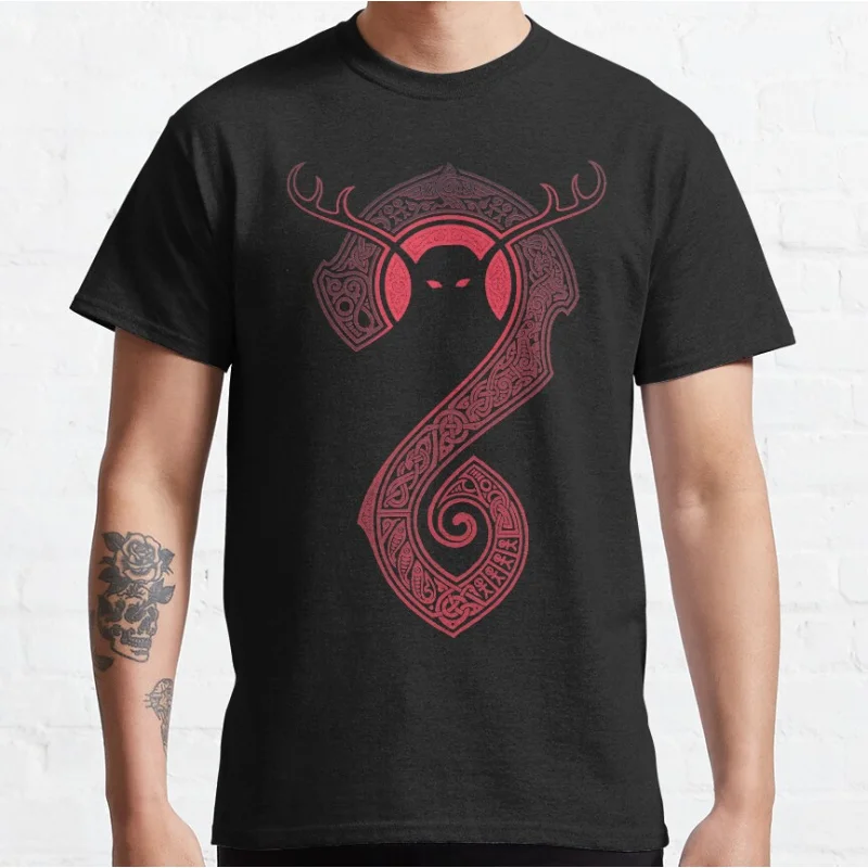 SHAMAN Nordic Runes Celtic Knots Valhalla Viking style Norse Mythology Graphic T Shirts large size Adult tops