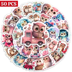 Kawaii  Aesthetic Owls Stickers Cartoon Animals DIY Toys Skateboard Laptop Cup Bike Motorcycle Phone Luggage Kids PVC Waterproof