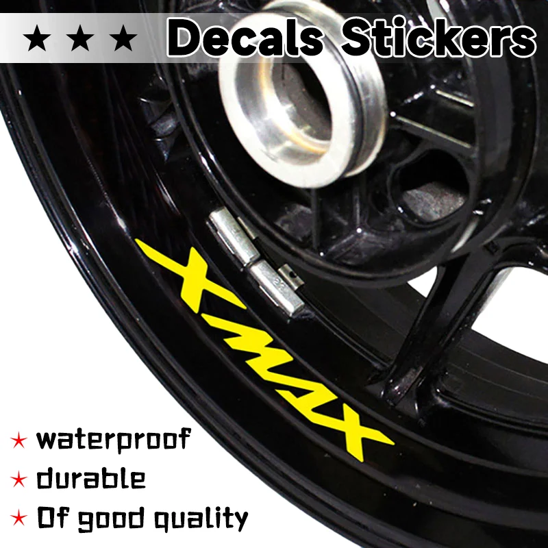 

For xmax 125 250 300 XMAX125 XMAX250 300 Motorcycle Wheel Decorative Stickers Stripes Reflective Waterproof Wheel Sticker Decals