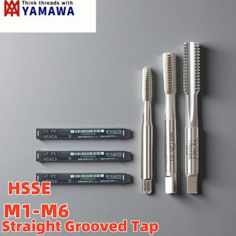  1PCS Japan YAMAWA HSSE Metric Straight Grooved Tap M2X0.4 M3X0.5 M4X0.7 M5X0.8 M6X1 M8X1.25 M10X1.5 M12X1.75