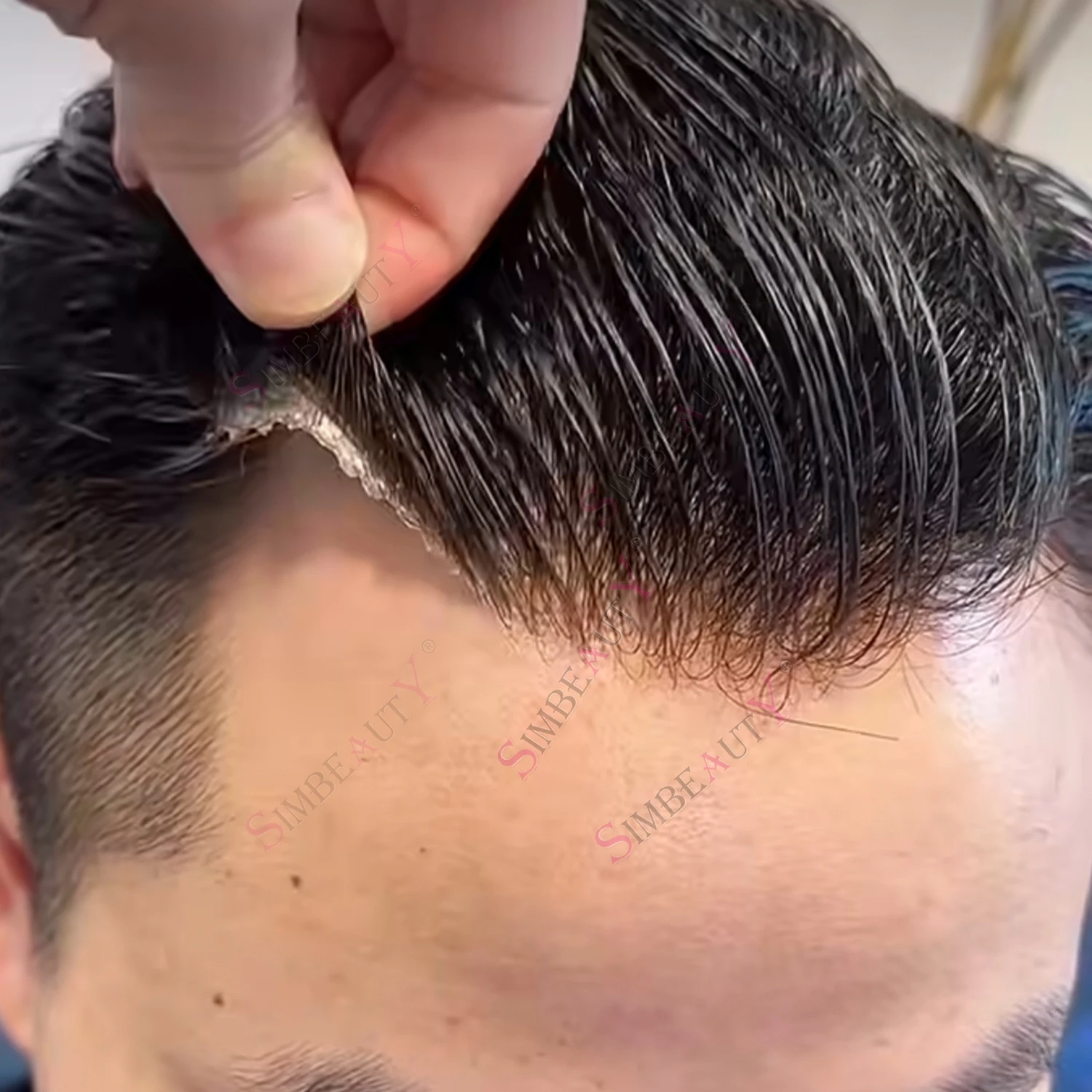 

Супертонкий мужской парик (тупе) Super Natural 90% плотности, толщина 0.03 мм # Система замещения волос из натуральных волос, темно-русый парик, протез для волос