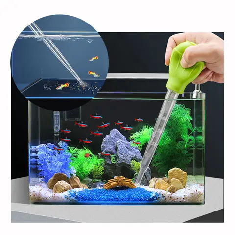 간편한 수족관 청소 도구 – 길이 선택 가능(29cm, 45cm), 피펫 및 사이펀 기능, 물 교환 및 진공 청소기 포함, 용량 30ml 및 50ml