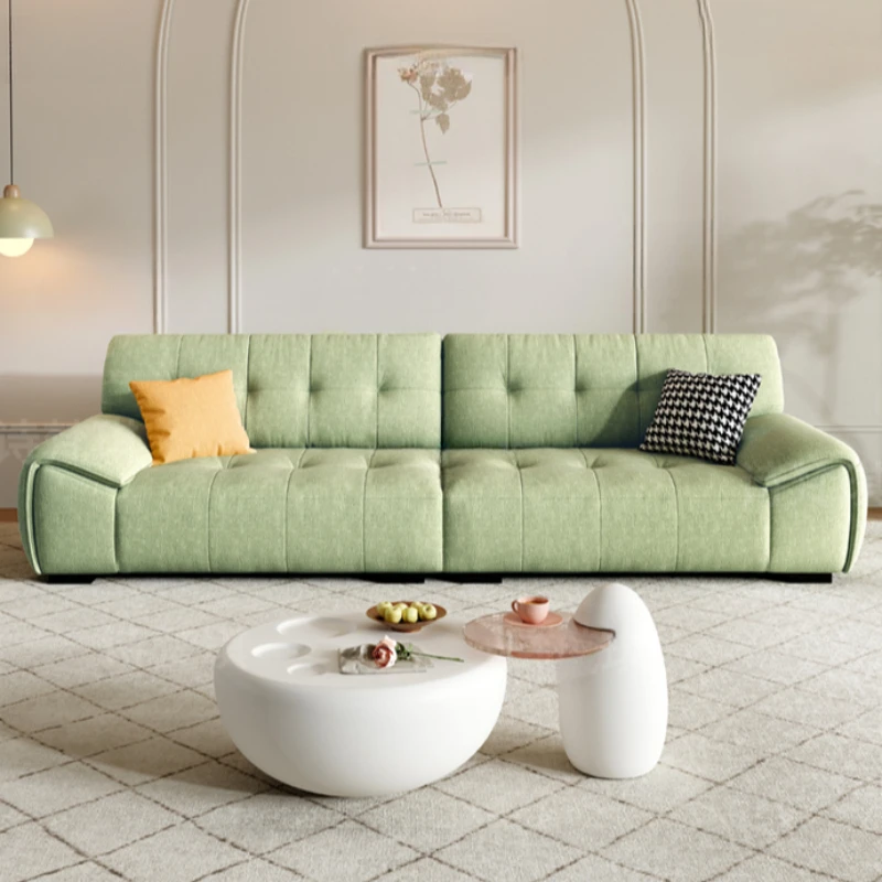 

Memory Foam Green Living Room Sofa Washable Villa AntiSlip Fluffy Cloud Living Room Sofa Single Floor Canape Salon Furniture