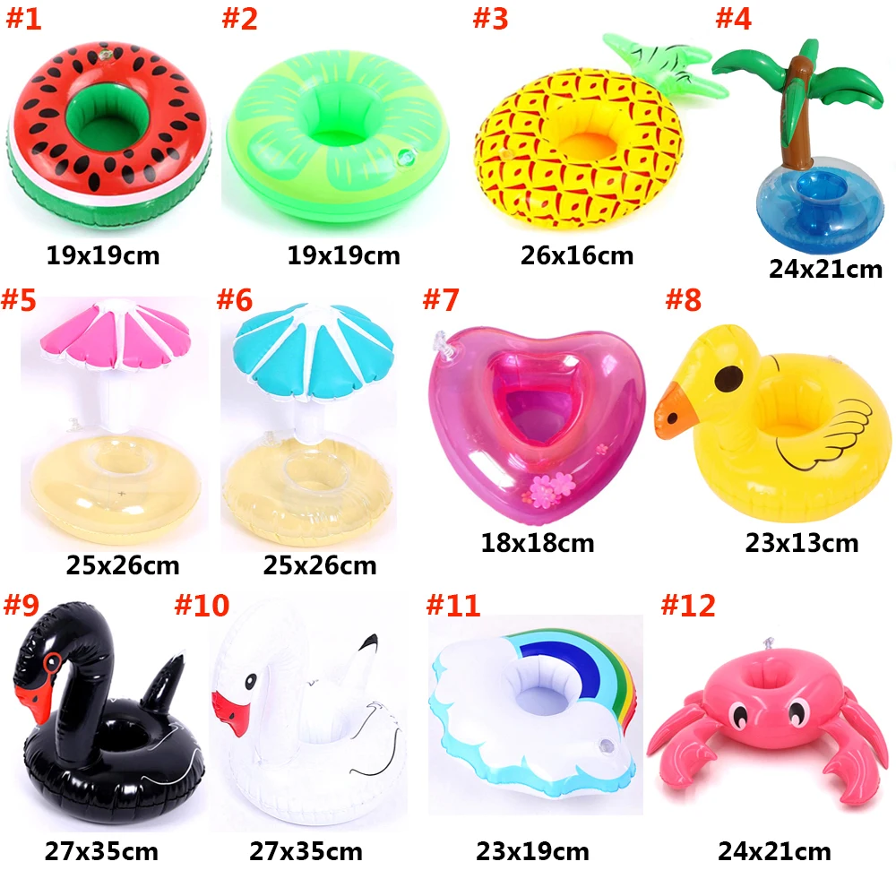 1Pcs Kids Toys Party Decoration Pool Floaties Inflatable Cup Coasters Swimming Pool Float Inflatable Drink Holders Drink Floats