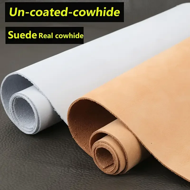 

First layer genuine leather, original leather material, frosted leather, 1.5mm thick soft cowhide, non dyed, handmade DIY leathe