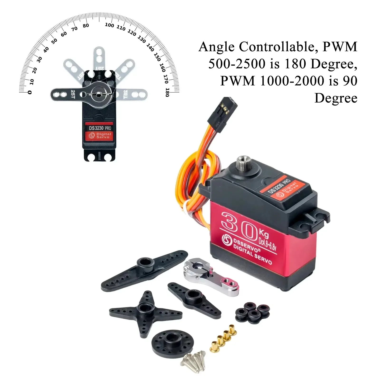 DS3230 PRO 30KG 高トルクデジタルサーボ 6.8V 防水 IP66 RC カーロボット用