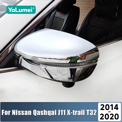 Para Nissan Qashqai J11 x-trail Xtrail T32 2014 2015 2016 2017 2018 2019 2020 ABS cubierta embellecedora de espejo retrovisor lateral de coche